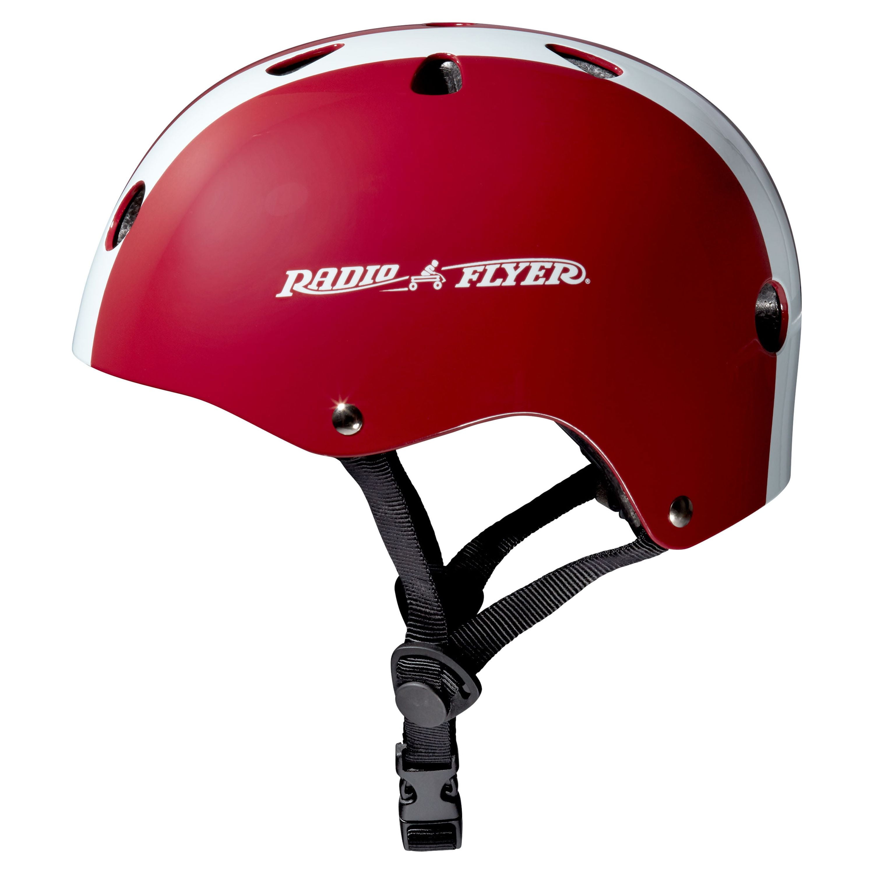 Radio Flyer Adjustable Red Bicycle Helmet with Safety Straps for Ages 2-5