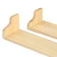 thumbnail image 7 of NEX Floating Shelves Wall Shelves Metal Brackets Wall Mounted Rustic Wood Shelves Set of 3 Pale Yellow (NX-HK89-32), 7 of 7