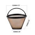 thumbnail image 3 of Lttoisl Filtre à Café Réutilisable en Acier Inoxydable Durable, Panier-Filtre en Maille Permanente en Forme de Cône pour Cafetières à Infusion Manuelle, Taille 4, Paquet Simple, 3 of 8
