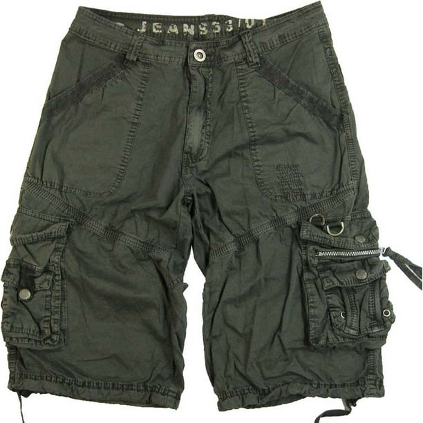 Mens Military Cargo Shorts 055 Grey Size 38