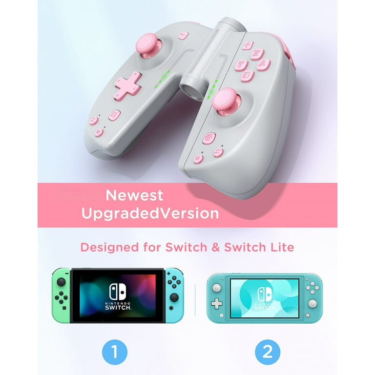VIVEFOX Joy Pad Controller Compatible for Switch Lite Ergonomic L R Wireless Joy Pad with Grip Connector and Turbo Function Alternatives Joycon