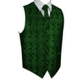 thumbnail image 2 of "BEST TUXEDO" Men's Formal, Wedding, Prom, Homecoming, Tuxedo Vest, Tie & Hankie Set in Green Paisley, 2 of 4