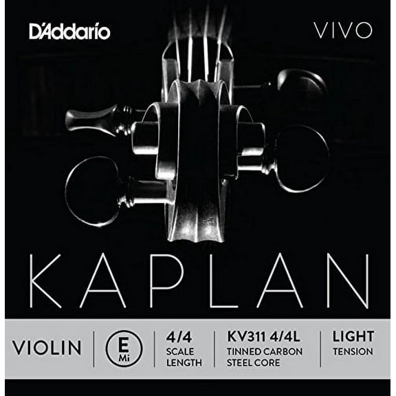 D'Addario Kaplan Vivo Violin E String, 4/4 Scale, Light Tension