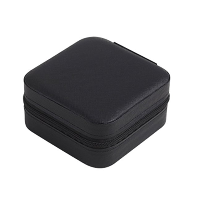Caja de almacenamiento portátil para joyas, pendientes, collar, anillo, vitrina (negro) Likrtyny Para estrenar