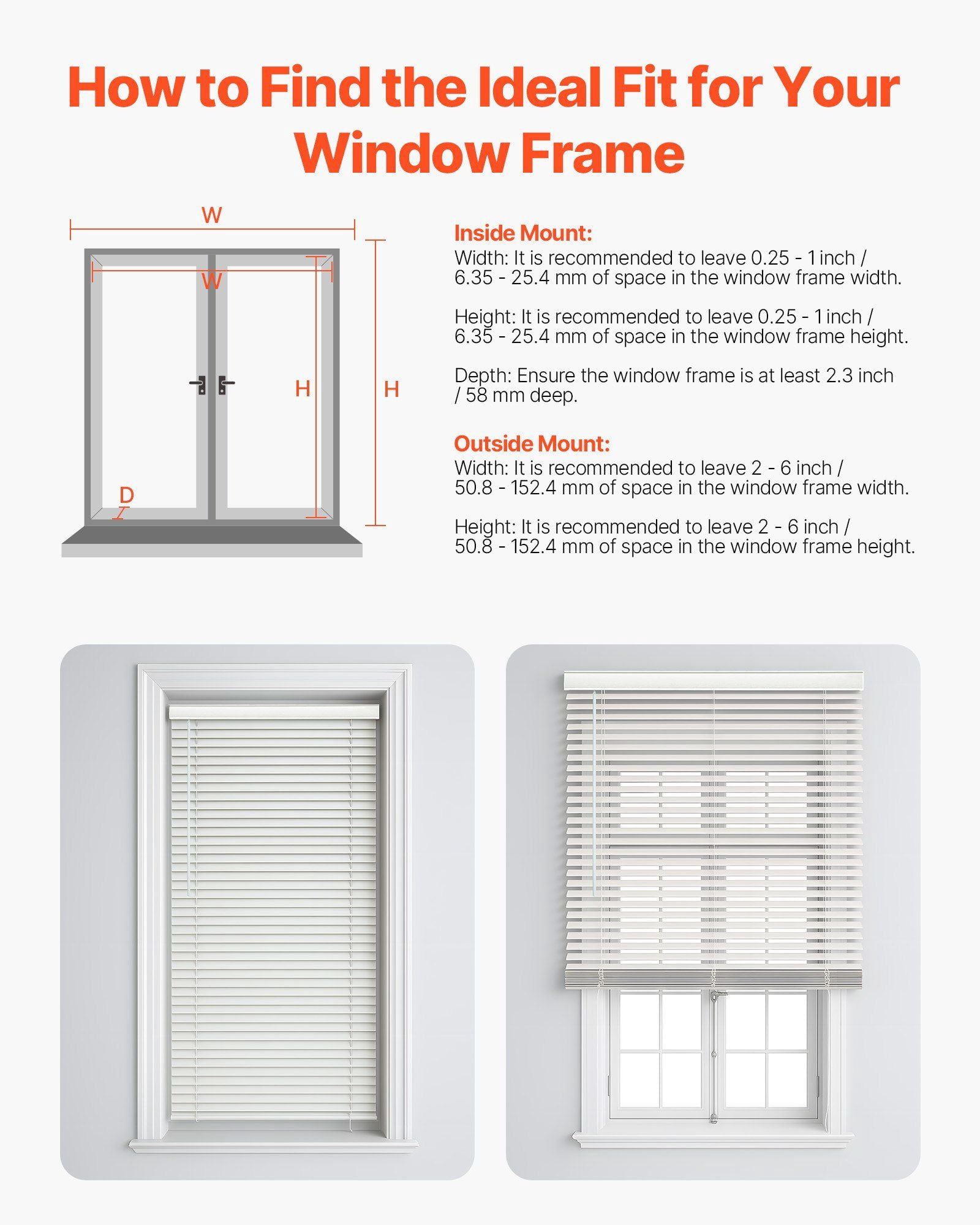 Faux Wood Blinds 2 Inch Slat 34.5 by 60 Inches Cordless Window Shades with Decorative Board Easy Clean Simple Light Adjustment Room Darkening White Interior Blinds