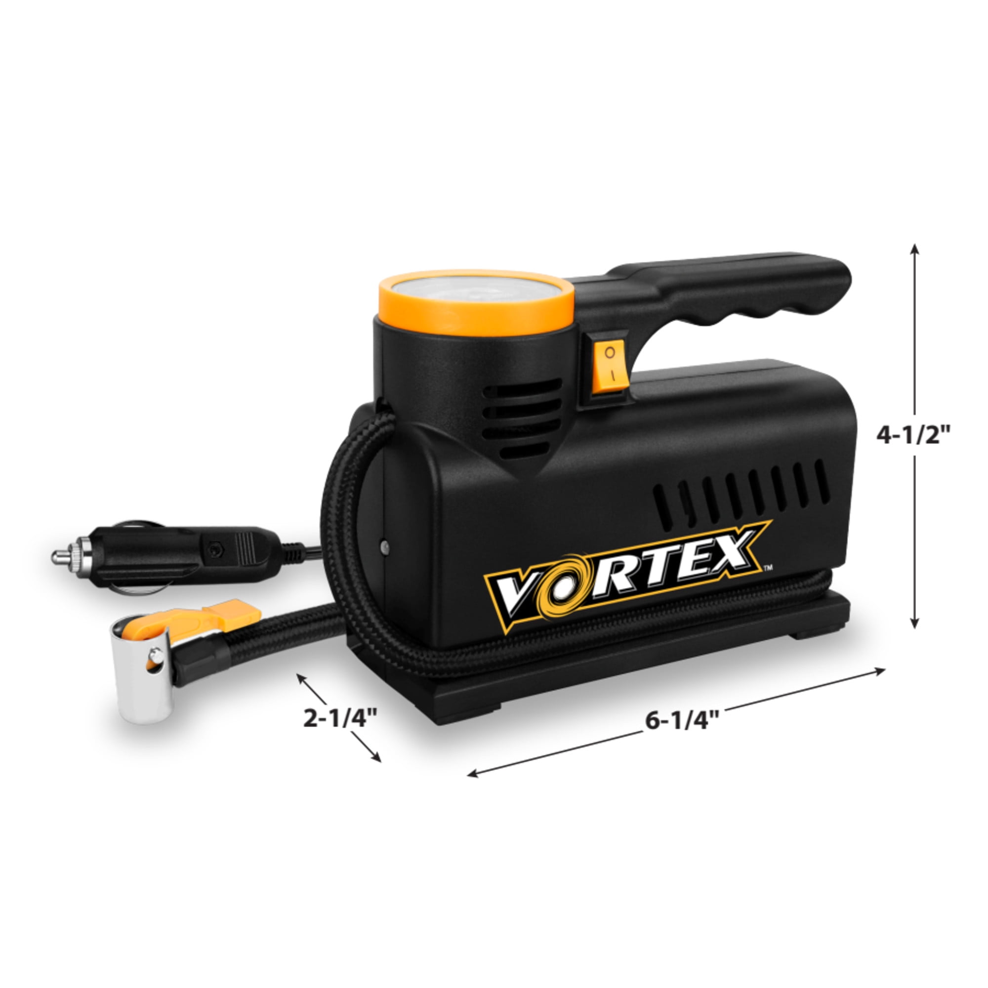Performance Tool E00012 22 pc. Essential Roadside Assistance Kit: 12V Vortex Tire Inflator, Booster Cables, LED Flashlight, Safety Tools, Emergency Kit, Toolkit with Cable Ties, Gloves, Storage Case