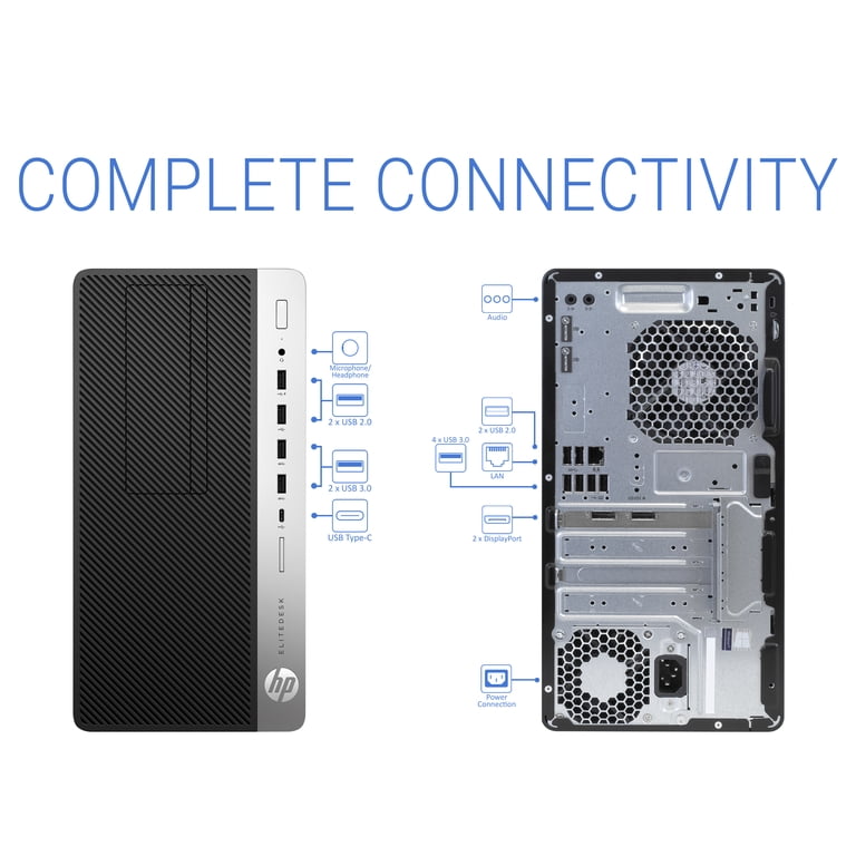 HP EliteDesk 705 G4 Desktop, AMD Ryzen 7 2700 Upto 4.1GHz, 32GB 