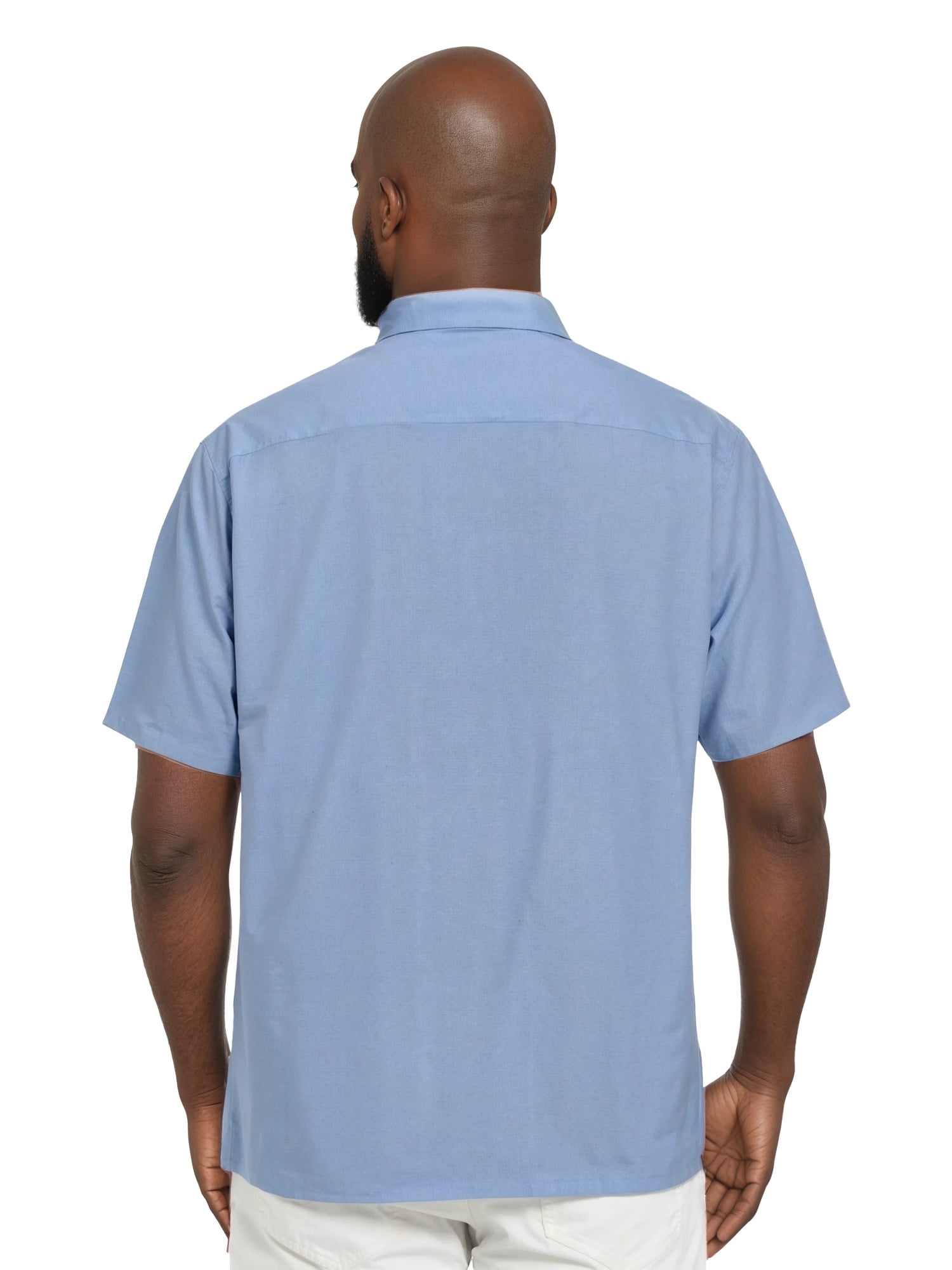Havanera Men's and Big Men's Camp Collar Guayabera Short Sleeve Button-Down Shirt, Sizes S-5XL