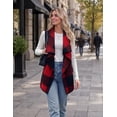 thumbnail image 5 of Zeagoo Women Tunic Vest Plaid Jackets Sleeveless Long Flannel Shirts with Pockets Dressy Fall Winter Trendy, 5 of 6