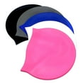 thumbnail image 5 of Swimming Cap Silicone Waterproof Swimming Cap Flat Ear Protection Cap Solid Colour Plain Men's and Women's Swimming Cap Child, 5 of 10