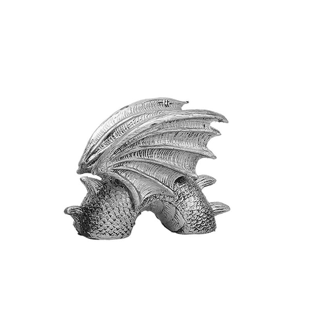 Estatuas de dragón gótico, figuras de dragón de animales de fantasía, decoración de jardín (blanco) Ehuebsd Libre de BPA