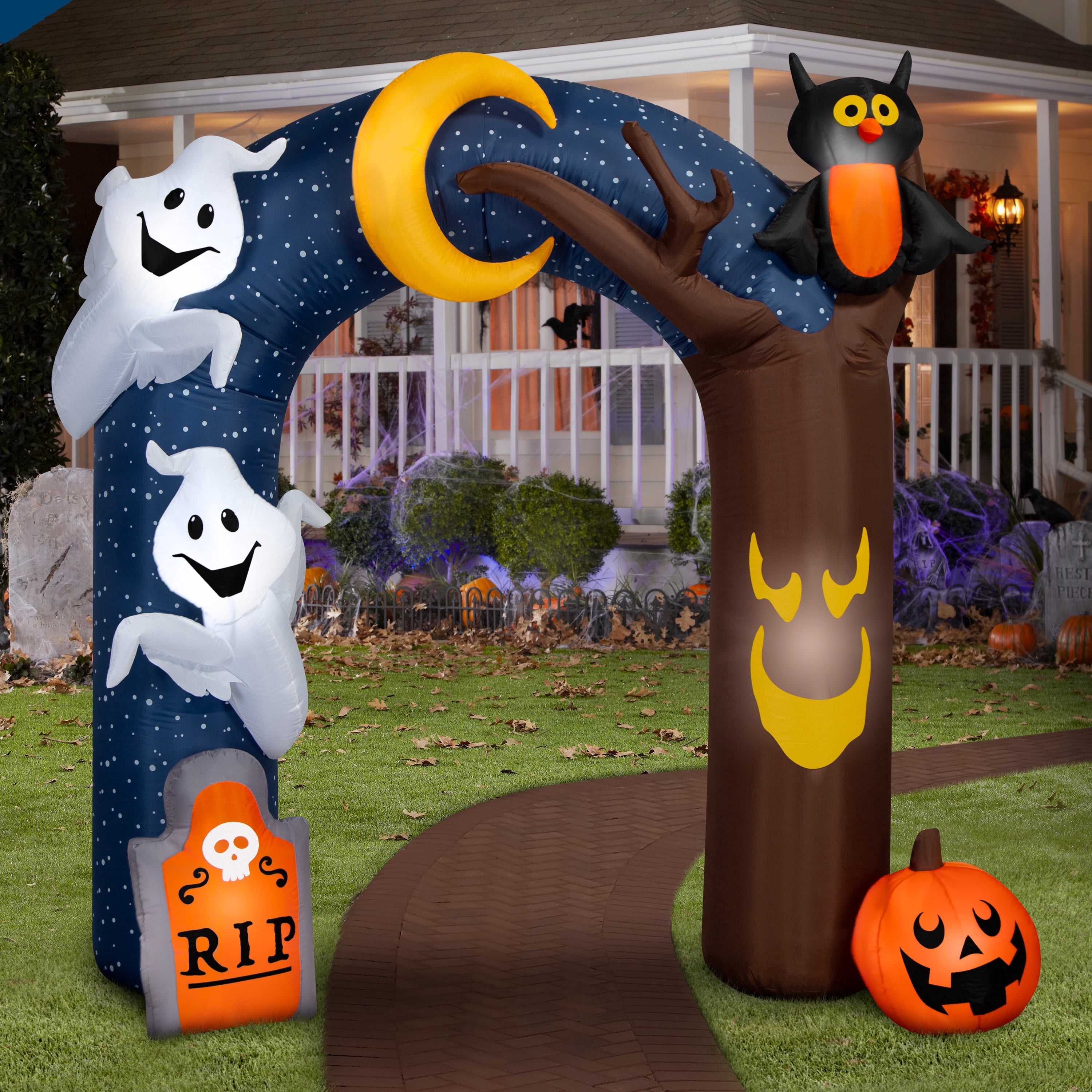 Halloween Night Archway Airblown Yard Inflatable, Multicolor, 7.5', Halloween by Way To Celebrate