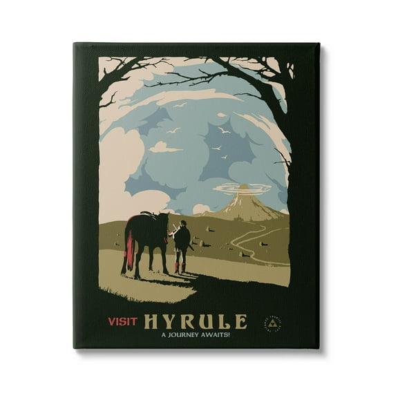 Stupell Industries Visit Hyrule Fantasy Wildlife Character Graphic Art Gallery Wrapped Canvas Print Wall Art, Design by Matheus Lopes Castro