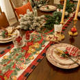 thumbnail image 5 of Softalker Christmas Linen Checkered Table Runner - Red Buffalo Plaid Bell Winter Xmas Table Decoration for Dining/Parties/Holiday Decor (13 x 72 Inch), 5 of 8
