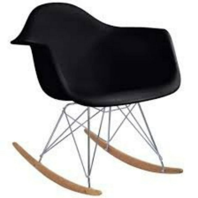 Nicer Furniture Mid Century Style Lounge Cradle Modern Plastic Rocking Arm Chair