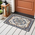 thumbnail image 4 of 2x3 Ft Entryway Area Rug, Orange Brown Southwestern Kitchen Rug Runner Washable Floor Mat, Boho Traditional Ethnic Classical Non Slip Indoor Door Mat Throw Carpet for Bathroom Living Room Bedroom, 4 of 8