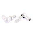 thumbnail image 1 of Unique Bargains M6 Female M8 Male Thread Dia Metal L-Shape Rod End Bearing Silver Tone 2pcs, 1 of 3
