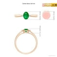 thumbnail image 4 of ANGARA Natural Tapered Shank Emerald Solitaire Ring with Diamond Accents in 14K Rose Gold for Women (Size-6x4mm) | May Birthstone, Birthday, Anniversary, Jewelry Gift for Women | Natural Emerald Ring, 4 of 8