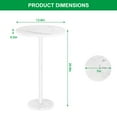 thumbnail image 2 of 2-Pack White Pedestal Side Tables - Waterproof MDF & Rust-Proof Metal, Indoor/Outdoor Round End Tables for Sofa, Couch, Patio, Camping, 2 of 6