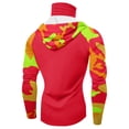 thumbnail image 4 of Domuza Men's Hooded UPF Rash Guard Long Sleeve Quick Dry Lightweight Cooling Sun Protection Fishing Shirt with Face Mask Red L, 4 of 4