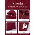 thumbnail image 3 of SHEWIN Womens Puffer Vest Full Zipper Hooded Long Quilted Jackets Sleeveless Winter Warm Coat Outerwear, 3 of 8