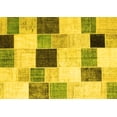 thumbnail image 1 of Ahgly Company Machine Washable Indoor Rectangle Patchwork Yellow Transitional Area Rugs, 7' x 10', 1 of 4