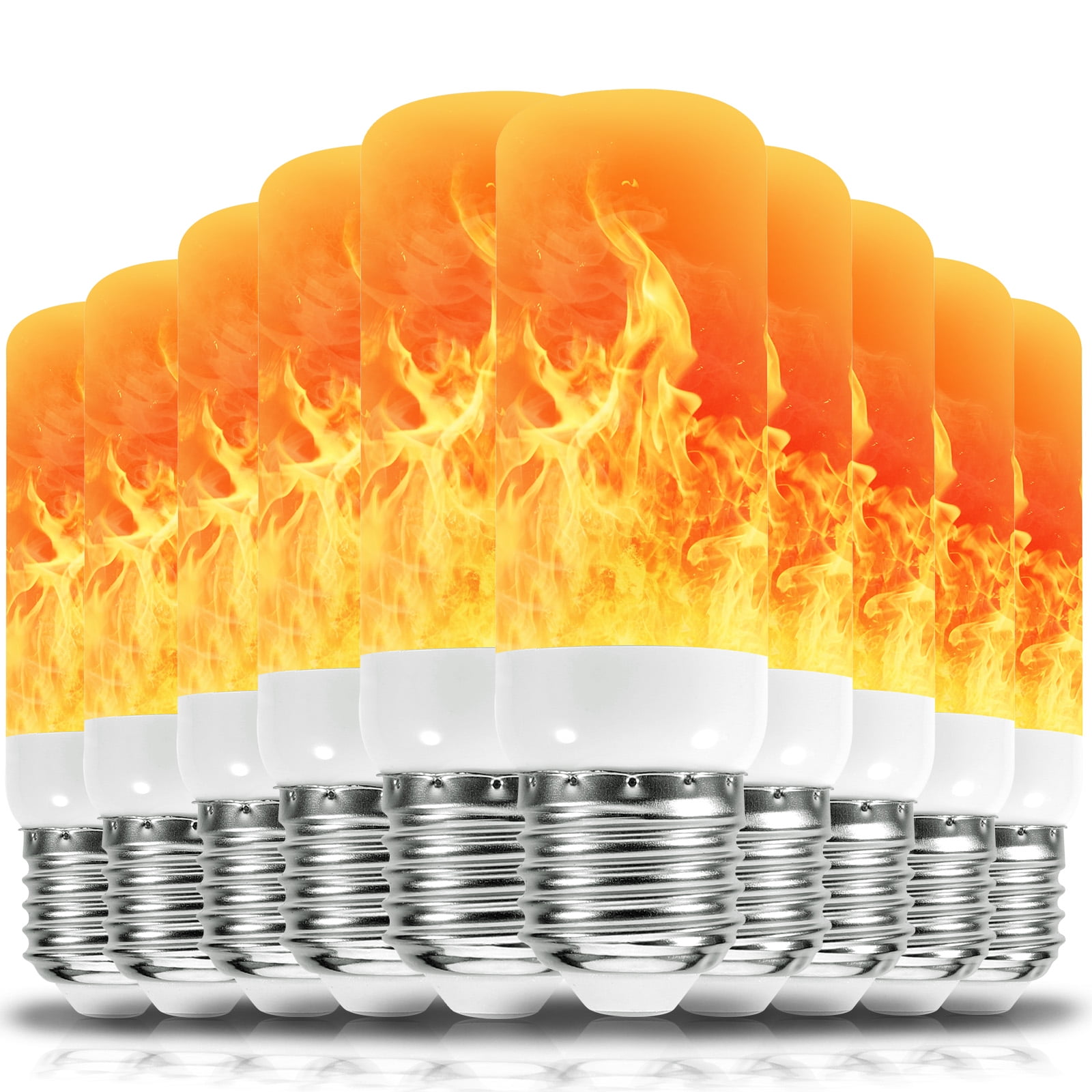 E12 E14 E27 B22 LED Flame Effect Light Bulb 3 Flame Modes Flickering Fire  Light Bulbs for Indoor Outdoor Lighting Holiday Party Festival Atmosphere  Yard Home Decor (1/2/4 Pack)