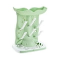 thumbnail image 2 of Almencla Drying Rack Feeding Cups Holder 6 Hook Vertical Detachable Kitchen Space Saving Water Bottle Drying Rack with Tray Green, 2 of 8