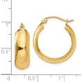 thumbnail image 5 of 14K Yellow Gold Hoop Earrings (14 X 7) Made In Indonesia s1167, 5 of 6
