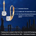 thumbnail image 2 of Gem Stone King 14K Yellow Gold White Topaz Earrings for Women | 0.66 Cttw | Gemstone November Birthstone | Round 4MM, 2 of 6