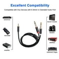 thumbnail image 2 of 3.5 to 6.35 Audio Cable Good Contact Performance with Convenient Design Easy to Apply Adapter Wire Aluminum Alloy Shell Strong Tensile Resistance 3M, 2 of 7