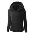 thumbnail image 5 of TKLPEHG Hoodies for Women Winter Warm Fleece Sweatshirts Solid Hooded Sweatshirts Long Sleeve Pullover Casual Hoodies with Pockets (Black,XXL), 5 of 5