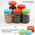 thumbnail image 1 of Uxcell Plastic Mason Jar Lid Regular Mouth Mason Jars Top Lid Assorted Color 24 Pack, 1 of 7