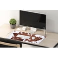 thumbnail image 5 of Extended Mouse Pad, XXL Gaming Mouse Pads, Large Big Mousepad Laptop Computer Keyboard Mat Desk Pad with Non-Slip Base Stitched Edge for Gaming Office, 35.4 x 15.7 inch, Brown Cowhide Print, 5 of 6