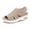 Beige, variant on Pennysue Women Walking Sandals Air Cushion Platform Breathable Knit Slip On Summer Shoes for Daily Walk Beach Travel