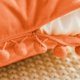 thumbnail image 5 of Decoración otoñal para el hogar, fundas de almohada con pompones de terciopelo de color naranja brillante de 20 x 20 pulgadas con cremallera oculta, paquete de 2 para sala de estar, cama, decoración, 5 of 6