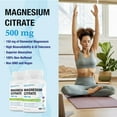 thumbnail image 5 of Magnesium Citrate 500 mg | High Potency Elemental Magnesium | Superior Absorption | Supports Muscle, Joint, and Heart Health | Total 180 Veggie Caps | 2PK, 5 of 7