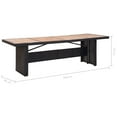 thumbnail image 4 of vidaXL 11 Piece Outdoor Dining Set Poly Rattan Acacia Wood Black, 4 of 5