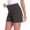 thumbnail image 6 of HDE Women's Twill Chino Shorts 5" Inseam Tailored High Waisted Stretch Short Charcoal Gray - L, 6 of 7