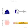 thumbnail image 2 of ANGARA Natural Basket-Set Trillion 1.5 ct Tanzanite Stud Earrings in 925 Sterling Silver for Women (Size-6mm) | December Birthstone, Anniversary, Jewelry Gift for Women | Natural Tanzanite Earrings, 2 of 7