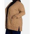 thumbnail image 4 of Terra & Sky Women's Fine Gauge Cardigan, Lightweight; Sizes 0X-4X, 4 of 5