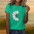 thumbnail image 6 of Otvok Women'S Fashion Casual Loose-Fit T-Shirt with Daisy Print Round Neck Short Sleeve Tops Plus Size Blouses, 6 of 6