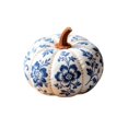 thumbnail image 2 of Vintage Floral Cloth Pumpkin Decoration, Soft Fabric Pumpkin Shelf Ornament, Modern Farmhouse Tabletop Pumpkin Decor for Home Party Display, 2 of 6