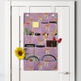 thumbnail image 2 of Giraffe Hanging Pocket Organizer, Vibrant Long Necked Animal Silhouettes Forest Creatures, Printed Polyester Storage Bag with Pockets, 21" x 31", Pale Fuchsia Burnt Orange, 2 of 2