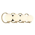 thumbnail image 4 of Alhambra 4-Light Bathroom Vanity Light in Matte Black with Warm Brass, 4 of 5
