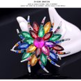 thumbnail image 4 of Three Colors Gold Plated Rhinestone Crystal Bouquet Flower Scarf Pin & Brooch, 4 of 8