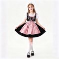 thumbnail image 6 of Kids Lace Maid Oktoberfest Costume Dress, Short Sleeve Girls Summer Festival Casual Apparel Dresses for Little Girls 3-11 Years Pink 3-4 Years, 6 of 9