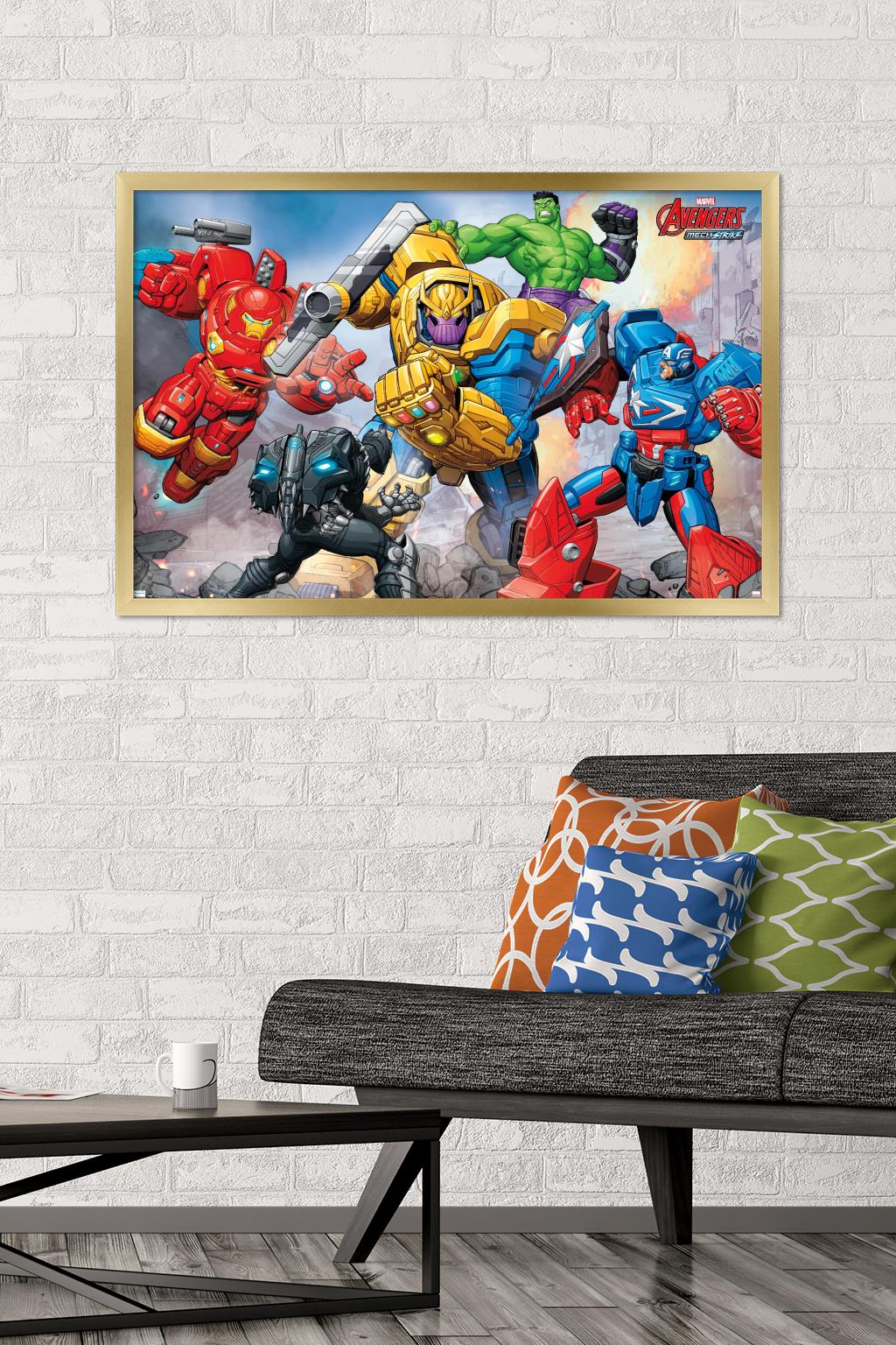 Marvel Avengers: Mechstrike - Battle Wall Poster, 22.375" x 34", Framed