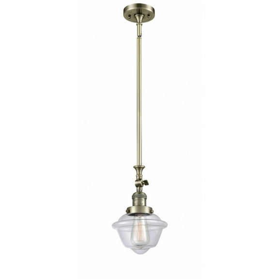 Innovations 1-LT Small Oxford 8" Mini Pendant - Antique Brass - 206-AB-G532
