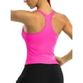 thumbnail image 2 of ANFERRY Ribbed Athletic Tank Tops for Women with Built in Bra Racerback Seamless Scoop Neck Workout Camis Top, 2 of 6